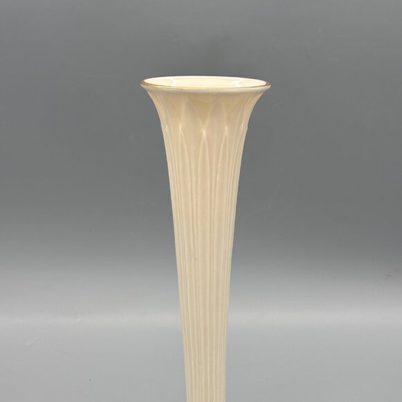 Lenox Tivoli Fluted Porcelain with Gold Trim Bud Vase 2152B - Picture 4 of 7